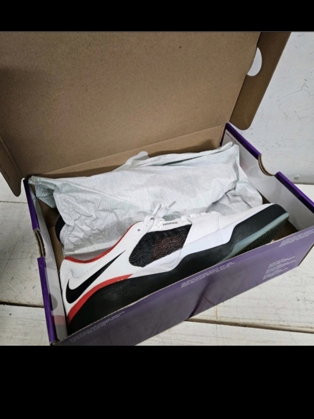 NIKE SB ISHOD PRM L Pro Skate Shoes Mens 11.5 White/Black/Red Chicago Ishod Wair - Picture 11 of 11